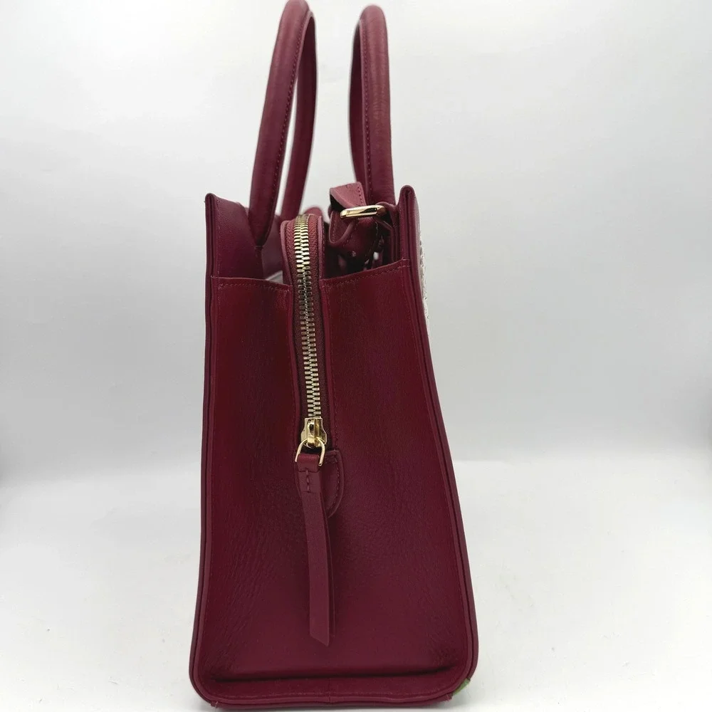 NWOT Radley London Satchel Women Burgundy 12 Days of Christmas Partridge Bag